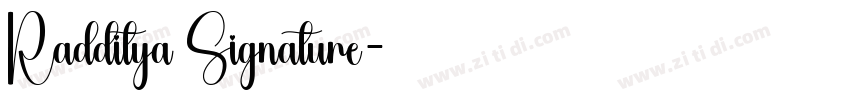 Radditya Signature字体转换